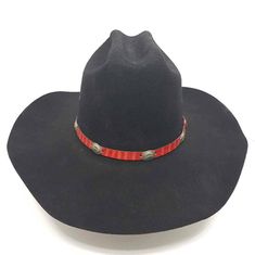 Eddy Chris Eddy Mens Cowboy Hat Wool USA Black Red 7 New NEW old stock EDDY Hat! WPL 4384 made in the USA. *Hat has not been worn (see pics of headband) however it does show signs of display/storage wear. Occasion: Casual Department: Men Brand: Eddy Chris Eddy Style: Cowboy Hat Size: 7 Material: Wool Country/Region Of Manufacture: United States Color: Black Secondary Color: Red Sold as pictured. Thanks for looking! Questions welcome! SHIPPING We strive to ship all orders off within 48 hours ~ We Red Adjustable Hat For Rodeo, Red Adjustable Hat For Western-themed Events, Adjustable Red Felt Hat For Western-themed Events, Western Red Hat Bands For Country Events, Red Western Hat Bands For Rodeo, Red Western Hat Bands For Country Events, Red Western Style Hat Band For Rodeo, Red Curved Brim Hat Band For Rodeo, Red Felt Hat With Curved Brim For Country Events