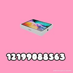 an iphone with the numbers below it on a pink background