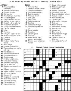 the crossword puzzle is shown in black and white