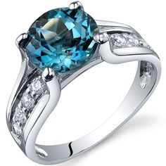 Peora.com - 2.25 cts Round Cut London Blue Topaz Sterling Silver Ring SR10234, $39.99 (http://www.peora.com/solitaire-style-2-25-carats-london-blue-topaz-ring-in-sterling-silver-available-in-sizes-5-thru-9-style-sr10234/) Sapphire Solitaire Ring, Sapphire Solitaire, Pink Sapphire Ring, London Blue Topaz Ring, Sterling Silver Engagement Rings, Cubic Zirconia Rings, Silver Engagement Rings, Green Amethyst, American Jewelry