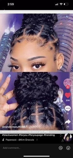 Cornrows Bun, Protective Cornrows, Band Hairstyles, Rubber Band Hairstyles, Cabello Afro Natural, Hair Rubber, Protective Hairstyles For Natural Hair, Hairstyles Natural, Cute Curly Hairstyles