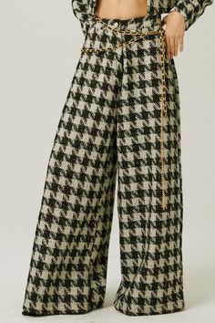 Shop Skirts, Trendy Bottoms, Tweed Pants, Tweed Trousers, Houndstooth Pants, White Clothing, Wild Free, Jeans Leggings, Shorts Pants