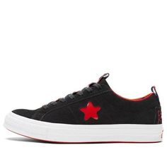 Converse Hello Kitty x One Star Low Top 'Black' 163904C (SNKR/Retro/Casual/Unisex/Crossover) Converse One Star, Chuck 70, One Star, Low Top, Crossover, Converse, Hello Kitty, Kitty, Stars