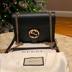 Gucci Purse- % Authentic. Interlocking Gg. Like New- Used A Few Times. Beautiful Purse. See Pics For Details, Has Double Pouch. 8x2x5 Lxwxd. Will Also Be Authenticated By Poshmark When Shipped. Purchaser Includes Gucci Cloth Bag And Gucci Shopping Bag. Wallet In Pic Not Included. Feel Free To Ask Any Questions. Gucci Shopping Bag, Beautiful Purse, Gucci Purse, Bags Gucci, Cloth Bag, Gucci Bags, Cloth Bags, Bag Lady, Pouch