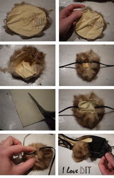 the process of making a hat with fur