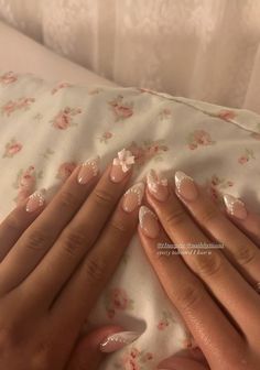 Nailart French, Bow Nails, Cute Pink Nails, Pink Pinterest, Cute Simple Nails, Glamour Nails, Grunge Nails, Simple Gel Nails, Cute Nail Ideas