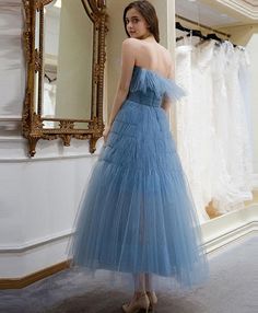 Tea Length Homecoming Dresses, Backless Formal Dresses, Graduation Gown, Lace Summer Dresses, Dress Homecoming, Blue Tulle, Royal Style, Custom Size Dresses, Short Prom Dress