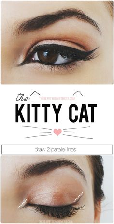 cat eye liner tutorial Maquillage Pin Up, Cat Liner, Make Up Inspiration, Cat Eye Makeup, Smink Inspiration, Eye Make, Love Makeup, Liquid Eyeliner, All Things Beauty