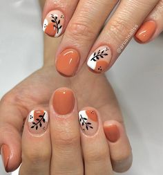 Fall Nails Ideas Autumn Simple Short, Match Nails, Nailart Designs, Nail Fall, Mail Designs, Navy Nails, Boho Nails, November Nails