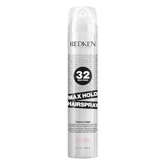 Redken Max Hold Neutral Hairspray 32 | Extreme Maximum High Hold Hairspray | Long-Lasting Lift & Frizz Control | For All Hair Types | Neutral Fragrance Styled Hair, Keratin Complex, Grande Cosmetics, Skin Medica, Straightening Brush, Image Skincare, Brittle Hair