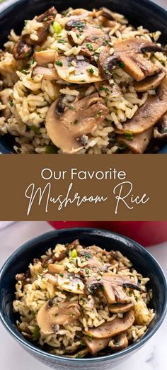 Our Favorite Mushroom Rice Mushroom Rice Recipes, Mushroom Side Dishes, Mushroom Rice, Mushroom Dish, Rice Recipe