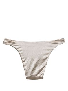 Find ISA BOULDER Exclusive Twisted Bikini Bottoms on Editorialist. silver-tone/slate grey stretch-design satin finish twist detailing ruched detailing reversible elasticated waistband mid-rise high cut full lining Be mindful to try on swimwear over your own garments. Stretch Satin Bottoms For Summer, Silver Stretch Bottoms For Summer, Elegant Fitted Metallic Swimwear, Stretch Satin Finish Brief Bottoms, Elegant Metallic Swimwear, Elegant Stretch Silver Bottoms, Isa Boulder, Rare Gifts, Yoko London