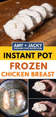 instant pot frozen chicken breast recipe with instructions to make it in the pressure cooker