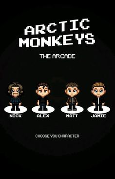 an advertisement for arctic monkeys, the arcade