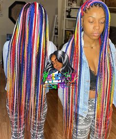 Drawing For Boyfriend, Trim Eyebrows, Films Disney, Black Kids Braids Hairstyles, Colored Box Braids, Lemonade Braids Hairstyles, Rainbow Braids, Lemonade Braids, Braiding Styles