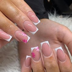 Simple Nail Art French V Nail Designs, Squared Acrylics, French Manicure Ideas, Holiday Acrylic Nails, Simple Gel Nails, Summery Nails