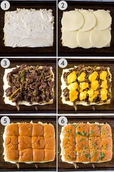 the steps to make an appetizing sandwich with cheese and other toppings on it