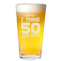 a beer glass with cheers to 21 years printed on it