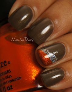 Cleveland Browns Nails, Thanksgiving Nail Art Designs, Thanksgiving Nail Art, Thanksgiving Nail, Fingernail Designs, November Nails, 13 November, Thanksgiving Nails, Finger Tips