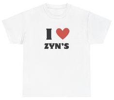 I Love / Heart Zyns T Shirt Funny Sarcastic Silly Nicotine Lover Meme Humor Tee White Novelty Shirt With Funny Print, Ironic Shirts, Ironic Tees, Meme Humor, Offensively Funny Shirts, Meme Shirts Graphic Tees, People Smile, I Love Heart, Funny Sarcastic