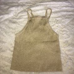 Brand New, Gold Sparkly Top - Say What Brand - Size Large - Stretchy Fit, So I Could Fit A M/L Also. Happy Bidding :) Tops Gold, Spagetti Strap, Sparkly Top, Say What, Crop Top, Womens Tops, Crop Tops, Tank Tops, Brand New