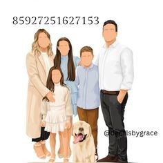 an image of a family with their dog