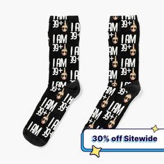 Super soft all-over printed knit socks with extra cushioning in the sole. Suitable for men and women. Funny Gifts for Birthday Years Plus Finger Designs. Funny 40th birthday Gift ideas. I am 39+1 Finger Birthday. Funny 40th birthday design with the 39th number plus fun and cool hand that wears sunglasses and has the middle finger raised. This hilarious product is the perfect bday joke gift idea for anyone turning 40 years old or who was born in 1979 or 1980. Grab this Thirty-Nine Plus a Finger F 40th Birthday Gift Ideas, Finger Designs, Funny 40th Birthday, 40th Birthday Funny, Turning 40, Birthday Funny, Fingers Design, 40th Birthday Parties, 40th Birthday Gifts