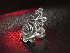 "Charming silver rose ring. Hallmark: 925 Approximate weight: 6.2 g Width: 1.14 inches Shipping: - we prepare our orders ready for shipping in 3-7 business days, all items are made to order, they are not kept in stock; - we will provide tracking number as soon as order will be shipped. EXPRESS shipping: if you are interested in FAST delivery, we offer very fast and high quality \"door to door\" service by UPS Express. Delivery: within Europe - 1 business day, within USA, Canada and Australia - 1 Elegant Silver Rings With Rose Design, Elegant Silver Rings With Rose Details, Elegant Sterling Silver Rings With Roses, Formal Silver Jewelry With Rose Details, Silver Rose Design Ring, Silver Ring With Rose Design, Silver Rings With Rose Design For Formal Occasions, Silver Rose Ring Jewelry, Silver Rose Ring