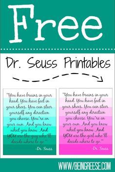 the free dr seuss printables for kids to use on their own books