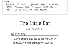 the little bat elvrialities summary harry's effect by the cause more than dumbebore ever expected or wanted