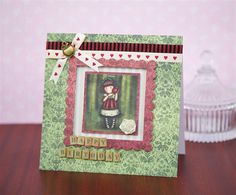 Santoro's Gorjuss handmade card. Docrafts Cards, Kids Cards, In 3d, Card Ideas, Diy And Crafts, Projects To Try, Craft Ideas