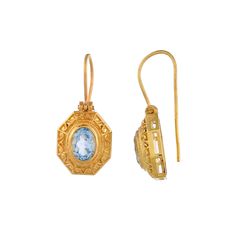 Blue Topaz Vermeil 14K Gold Over Sterling Silver Earring 925 Silver = 5.00 gm. Blue Topaz = 2.50 ct. Blue Topaz is the birthstone for December and is a symbol of eternal romance and friendship. The beautiful earring measures to be 1.10 inches long including the wire and 0.55 inches wide at its maximum points. The earrings have been made by a team of highly trained and skilled artisans. What is Vermeil 14K Gold? It is a thick layer of 14K Gold plating on 925 Sterling Silver. If for any reason you Yellow Gold Earrings With Blue Topaz Gemstone, Topaz Anniversary Earrings With Gemstone Accents, Gold Jewelry With Blue Topaz Stamped 14k, Yellow Gold Earrings With Blue Topaz And Gemstone Accents, Yellow Gold Blue Topaz Earrings For Gift, Anniversary Topaz Gemstone Earrings, Oval Topaz Earrings As Gift, Oval Topaz Earrings For Gift, Anniversary Yellow Gold Earrings With Blue Topaz