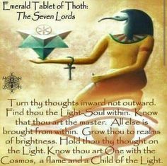 an image of a woman holding a paper boat with the words, emerald table of thoth