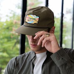 Introducing our signature Free Yourself Patch hat – a classic design, look and feel. The Free Yourself hat is everything we want in a cap. Whether you’re out camping or grabbing a drink with friends, this hat was designed to celebrate the endless quest for adventure. Pinch Front Grandpa Structure with Rope Embroidered patch 100% Nylon snapback Unstructured 5 panel with front panel reinforcement/sweatband Flat bill Drink With Friends, Free Yourself, Patch Hat, White Patches, Black Rope, A Drink, The Endless, Austin Tx, Embroidered Patches