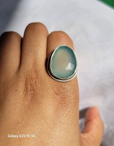 "Giglirigli Gems" Welcomes you "Antique Chalcedony Ring Size 8, Gemstone Ring, Green Band Ring, 925 Sterling Silver Jewelry, Wedding Anniversary Gift, Ring For Daughter" Gemstone : Chalcedony Metal : 925 Sterling Silver Chalcedony Pendants https://www.etsy.com/shop/Giglirigligems?ref=seller-platform-mcnav&search_query=Chalcedony+pendants Chalcedony Earrings https://www.etsy.com/shop/Giglirigligems?ref=seller-platform-mcnav&search_query=Chalcedony+earrings Chalcedony Ring https://www.etsy.com/sho Chalcedony Rings Fine Jewelry For Gift, Adjustable Chalcedony Jewelry For Anniversary, Handmade Adjustable Moonstone Ring In Fine Jewelry Style, Adjustable Handmade Fine Moonstone Ring, Handmade Adjustable Crystal Ring Fine Jewelry, Handmade Adjustable Crystal Ring, Handmade Teardrop Crystal Ring Gift, Handmade Silver Chalcedony Moonstone Ring, Adjustable Chalcedony Ring