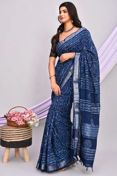 1. 100% Cotton 2. Hand Block Kalamkari Print 3. Imported 4. Machine Wash 5. Made in India 6. Occasion :- Evening Wear, Cocktail, Festive wear, Party Wear, Wedding wear, Dating, Banquet, Formal Wear and Perfect gift for your Sister, Mother, Friend or Loved Ones. A beautiful Hand Block Print Cotton Saree Looks beautiful on you and your loved ones. The fabric is properly used for women clothing and is very comfortable and light weight. About FALL and EDGE These handmade beauties should be treated with utmost respect and love. Hence, the fall is always handwashed and stitched with hand on the edge of the saree. NOTE :- If you want saree with stitched fall and finished edges then charges will be USD 5 extra. Product specifications :- - Fabric :- Cotton - Print :- Hand Block Kalamkari Print  - L Cotton Saree With Bandhani Print For Navratri, Traditional Indigo Saree For Festive Occasions, Wedding Cotton Saree With Bandhani Print, Cotton Pre-draped Saree With Self Design For Festivals, Traditional Indigo Saree For Navratri, Anarkali Pre-draped Saree With Block Print For Diwali, Bollywood Style Block Print Saree For Diwali, Cotton Pre-draped Saree With Self Design For Puja, Traditional Cotton Pre-draped Saree With Self Design