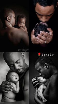 a man holding a baby in his arms and the caption that says, lonely