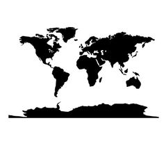 a black and white map of the world