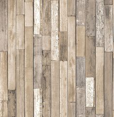 Barn Board Brown Thin Plank Wallpaper from the Essentials Collection by Brewster Home Fashions Barnwood Wallpaper, Holz Wallpaper, Plank Wallpaper, Faux Wood Wall, Modern Shabby Chic, Look Wallpaper, Brick Exterior House, Beach Wood, Barn Board