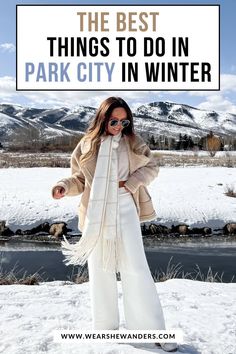 Looking for a fun winter getaway? Then take a trip to Park City, Utah! With epic ski runs, Instagram-worthy experiences, and cozy spots that feel like a warm hug after a day in the powder, Park City in the winter has you covered. Get the best things to do in Park City Utah in the winter all in one place. | best things to do in park city in winter | park city winter things to do | best things to do in park city utah winter City In Winter, Utah Outfits