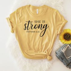 She is clothed with strength and dignity; she can laugh at the days to come. - Proverbs 31:25 Proverbs 22 6, Heather Storm, Psalm 93, By Faith Not By Sight, 2 Corinthians 5 7, Bible Verse Wall Decor, She Is Strong, Proverbs 22, Train Up A Child