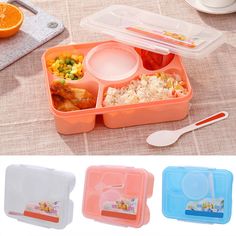 Doatry 1170ML Microwave Bento Lunch Box With Spoon Large Capacity Bento Food Container Storage Lunch Dinnerware Set -in Lunch Boxes from Home & Garden on Aliexpress.com | Alibaba Group Food Container Storage, Bento Food, Container Storage, Bento Recipes, Student Office, Picnic Food, Bento Box Lunch, Food Container, Bento Lunch