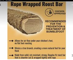 the rope wrapped roost bar has instructions on how to use it