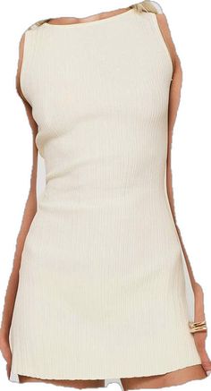 Fitted Ribbed Halter Neck Mini Dress, Fitted Ribbed Mini Dress With Halter Neck, White Ribbed High Neck Dress, Chic High Neck Ribbed Mini Dress, Chic Ribbed High-neck Mini Dress, High Neck Ribbed Mini Dress For Summer, Chic Ribbed High Neck Mini Dress, Chic Ribbed Mini Dress With High Neck, Chic Ribbed Stretch Dress