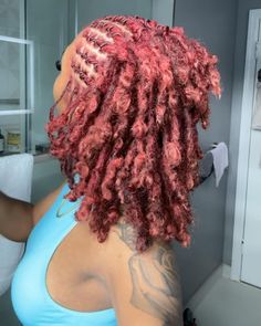 Jess❤️ | Different Angles ❤️ #explorepage #locs #womanwithlocs #hair #retwist #girlswithlocs #combcoils #coils #dreads #redlocs | Instagram Sunset Dyed Locs, Black Women Hairstyles Locs, Hairstyle For Locks, Retwist Micro Locs, Dread Retwist Styles, Dread Retwist Styles Women, Barrell Twist Loc Styles Women, Locs Hairstyles Retwist, Back To School Loc Hairstyles