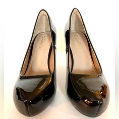 Dream Pairs ‘Tiffany’ Black Patent Leather Hot Heels. Check Out Unique Toe Box Low Stiletto Platform With 3” Heel. These Are Hot Stuff And, Sadly, I’ve Had Surgery On My Foot And Will Never Ever Wear Them Nwt In Box With Dust Bags Fitted Platform Court Shoes For Formal Occasions, Fitted Formal Court Shoes With Platform, Classic Heels With Round Toe For Night Out, Classic Round Toe Heels For Night Out, Sleek Court Shoes With 4-inch Heel And Round Toe, Hot Heels, Patent Shoes, Platform Pumps, Black Patent Leather