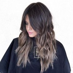 Smoky Sombré Wavy Balayage, Sombre Hair, Brown Blonde Hair, Hairstyles Long, Cool Hair Color, Color Hair, Hair Color Trends, Brown Hair Colors