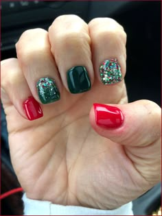 December Nails, Red Christmas Nails, Christmas Gel Nails, Basic Nails, Christmas Nails Acrylic, Nails 2020, Nails For Kids, Nails Spa, Easy Nails