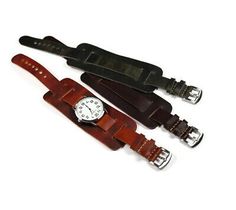 The Bund, Cuff Watch, Veg Tan Leather, Watch Straps, Leather Watch Strap, Steampunk Fashion, Leather Cuffs, Watch Strap, Watch Band