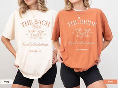 Celebrate your special day with my Custom Bachelorette Party Shirts for the bride and bridesmaids! These stylish, matching bridal party tees feature "The Bach Club" and "The Bride Club" designs, complete with cocktail and shot glass illustrations. Whether you're headed out for a fun night or enjoying a weekend getaway, these shirts will keep your bridal squad looking cohesive and trendy. Why Purchase From My Shop? At Wow A Print Paradise, I believe in celebrating life's special moments with custom apparel that tells your story. Whether you're gifting or wearing it yourself, each item is designed with love and care. Superior Materials: Experience all day comfort and style with our premium apparel, crafted from top-quality brands like Comfort Colors, Bella Canvas, and Gildan. Designed to be Club Bachelorette, Club Luxury, Bridal Squad, Bachelorette Party Shirt, Custom Bachelorette, Bachelorette Shirt, Bachelorette Shirts, Bachelorette Party Shirts, Luxury Bridal